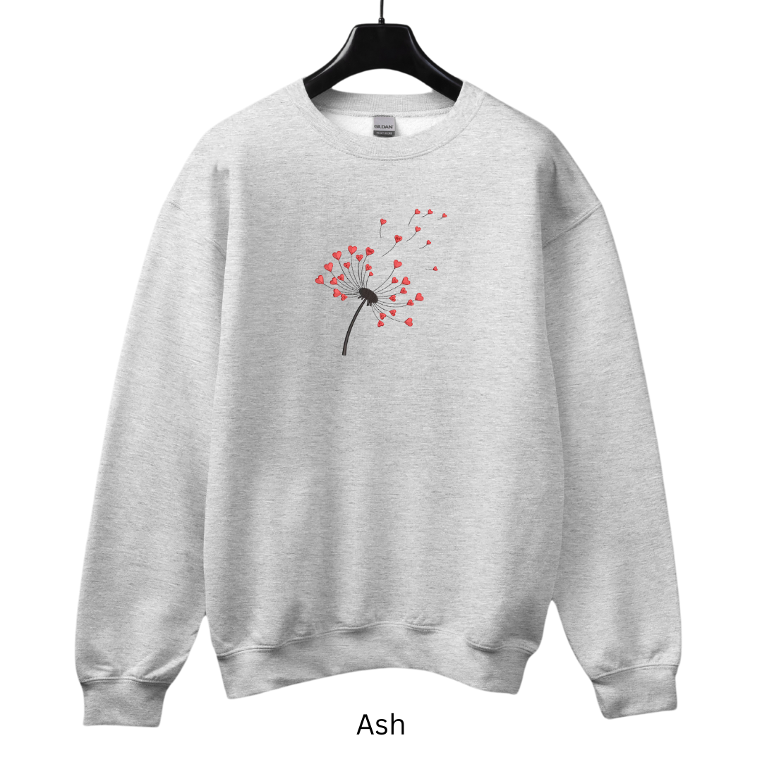 Valentine's Day Dandelions Sweater (Crewneck or Hoodie)