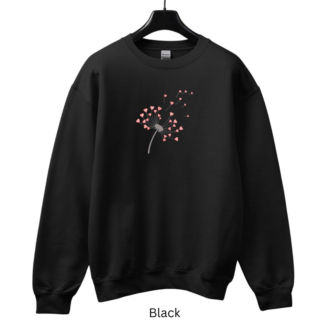 Valentine's Day Dandelions Sweater (Crewneck or Hoodie)