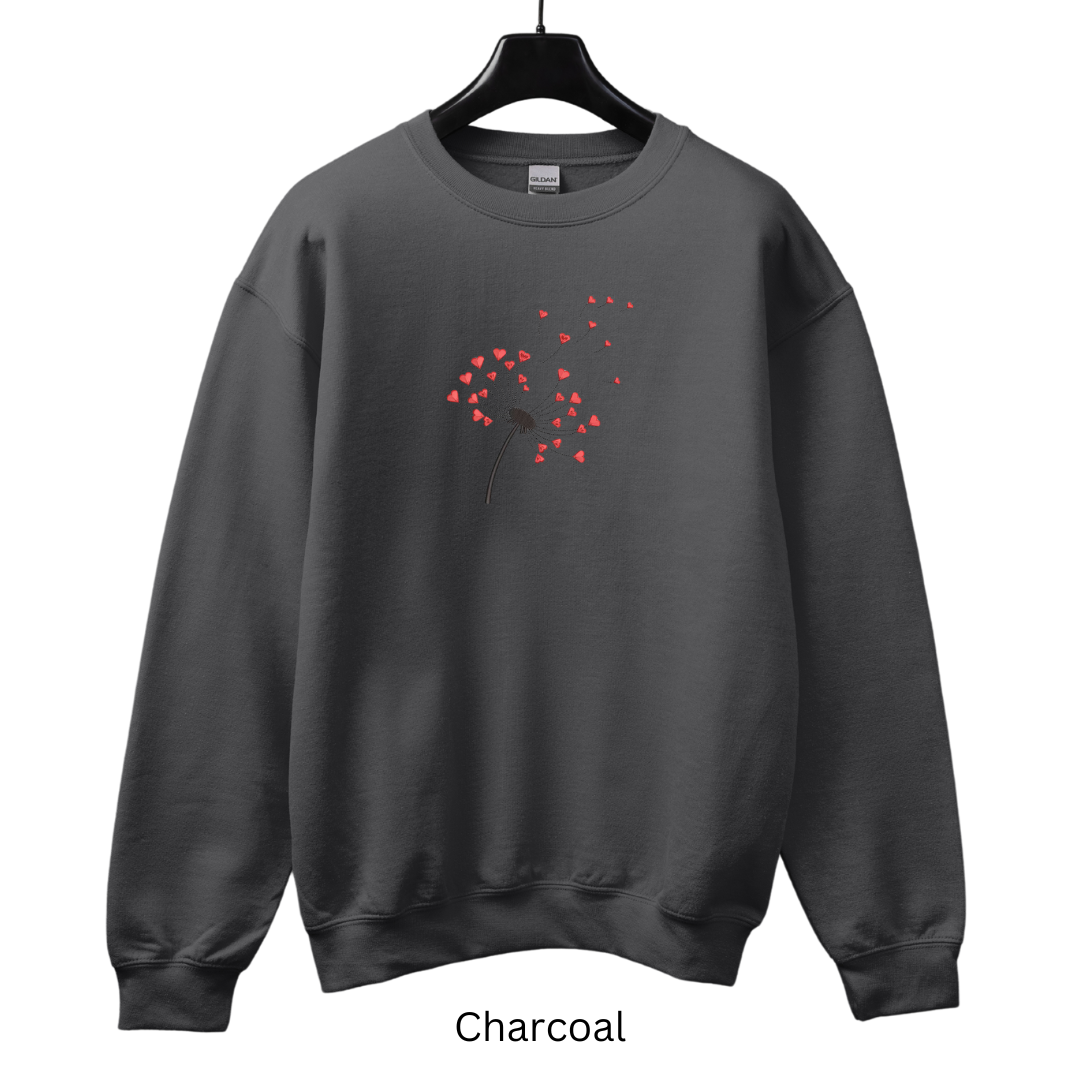 Valentine's Day Dandelions Sweater (Crewneck or Hoodie)