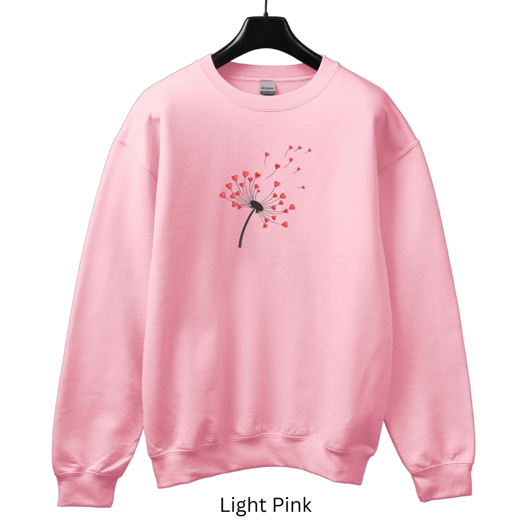 Valentine's Day Dandelions Sweater (Crewneck or Hoodie)