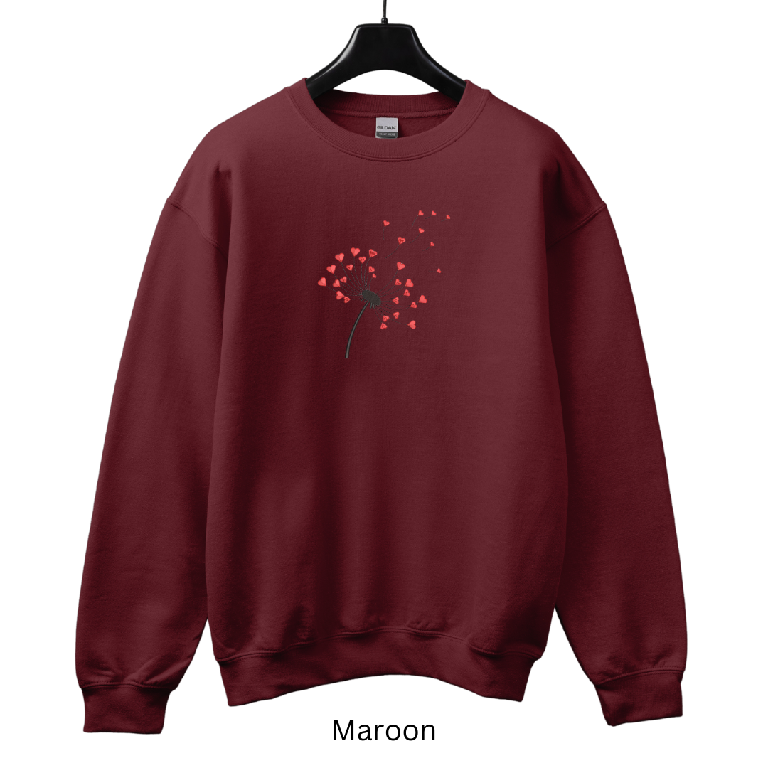 Valentine's Day Dandelions Sweater (Crewneck or Hoodie)