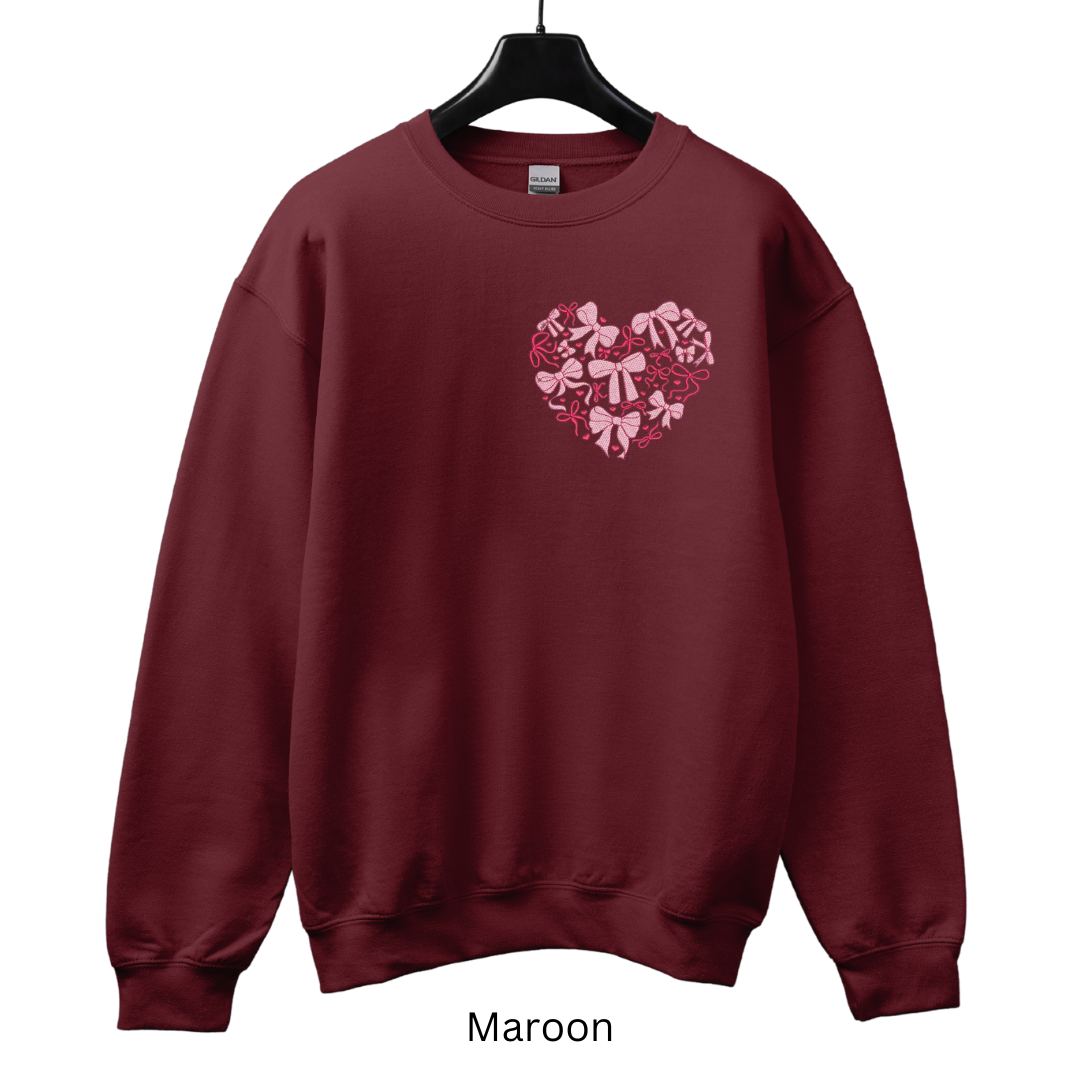 Valentine's Day Bows Sweater (Crewneck or Hoodie)