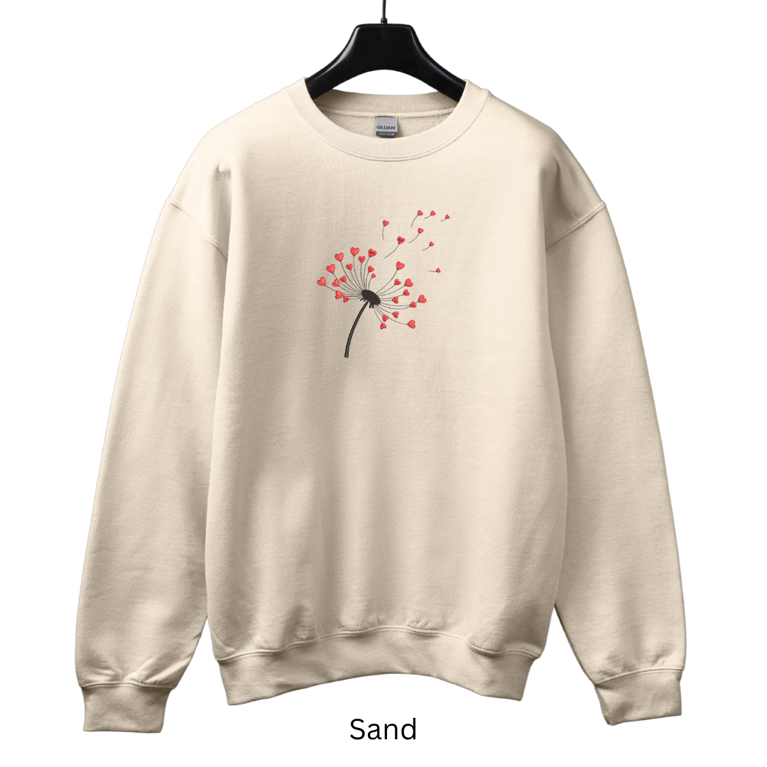 Valentine's Day Dandelions Sweater (Crewneck or Hoodie)