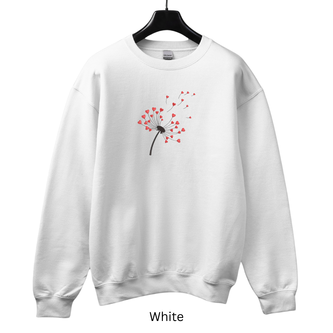 Valentine's Day Dandelions Sweater (Crewneck or Hoodie)