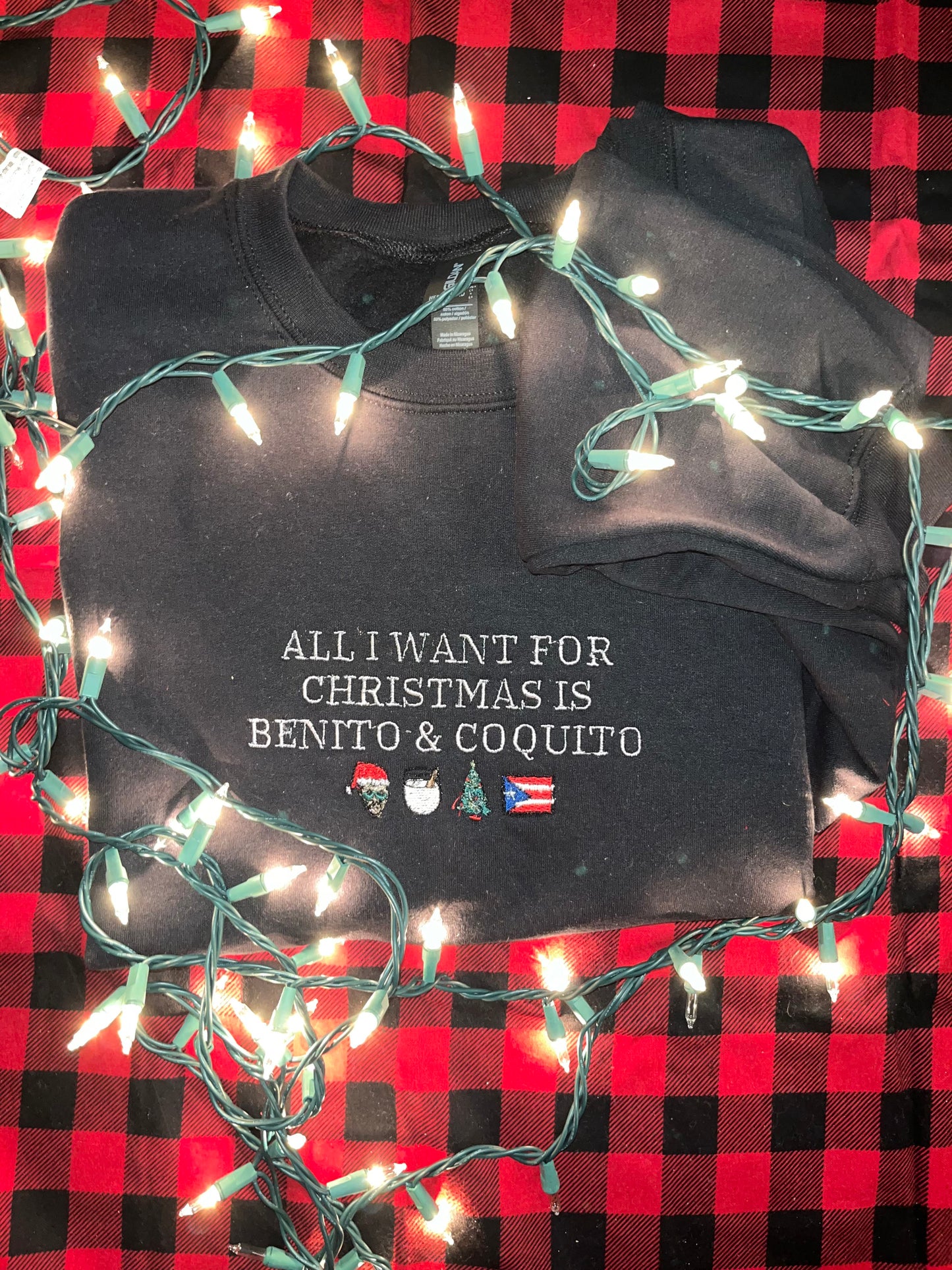 Limited Edition Bad Bunny Embroidered Holiday Crewneck Sweatshirt