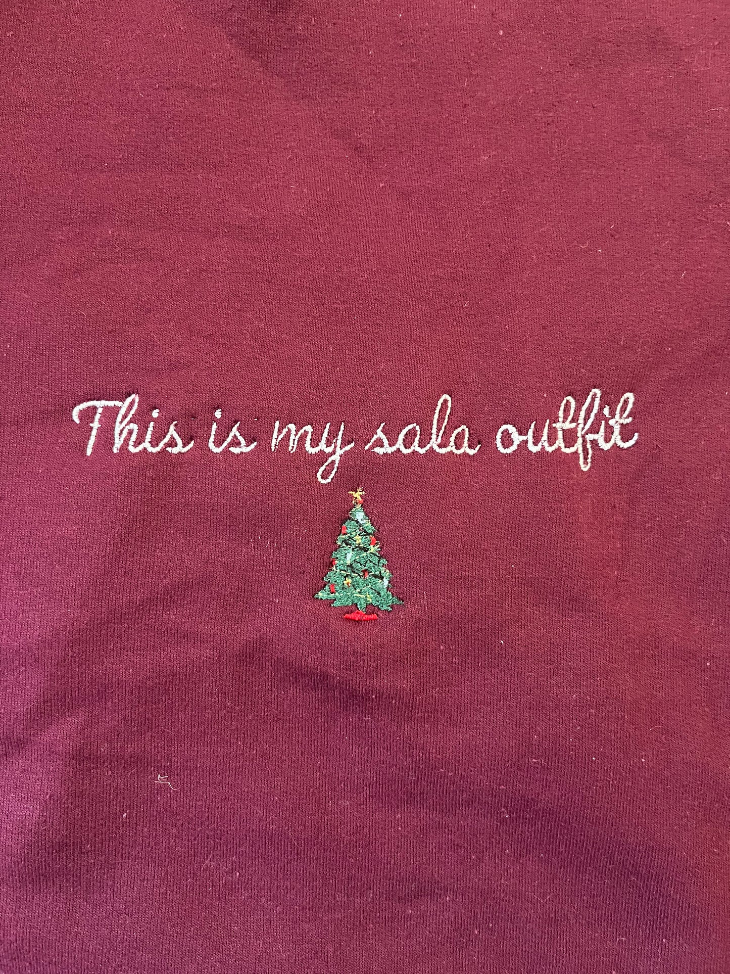 Sala Outfit Embroidered Holiday Crewneck Sweatshirt