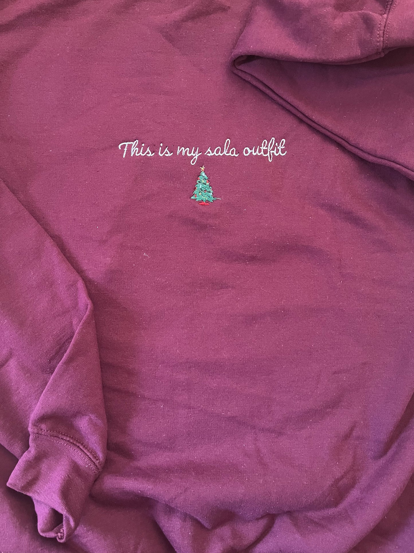 Sala Outfit Embroidered Holiday Crewneck Sweatshirt