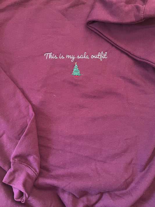 Sala Outfit Embroidered Holiday Crewneck Sweatshirt