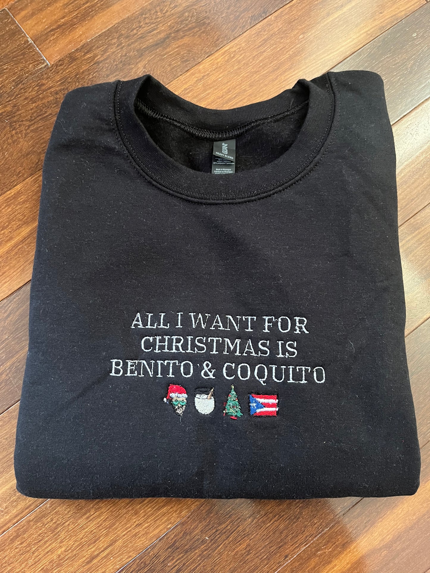 Limited Edition Bad Bunny Embroidered Holiday Crewneck Sweatshirt