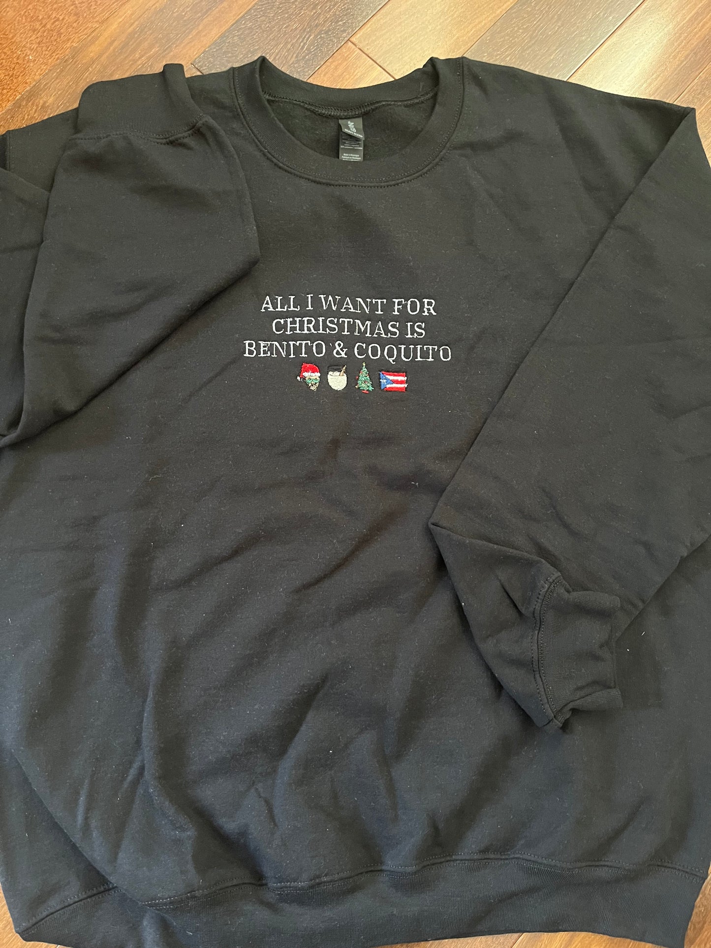 Limited Edition Bad Bunny Embroidered Holiday Crewneck Sweatshirt