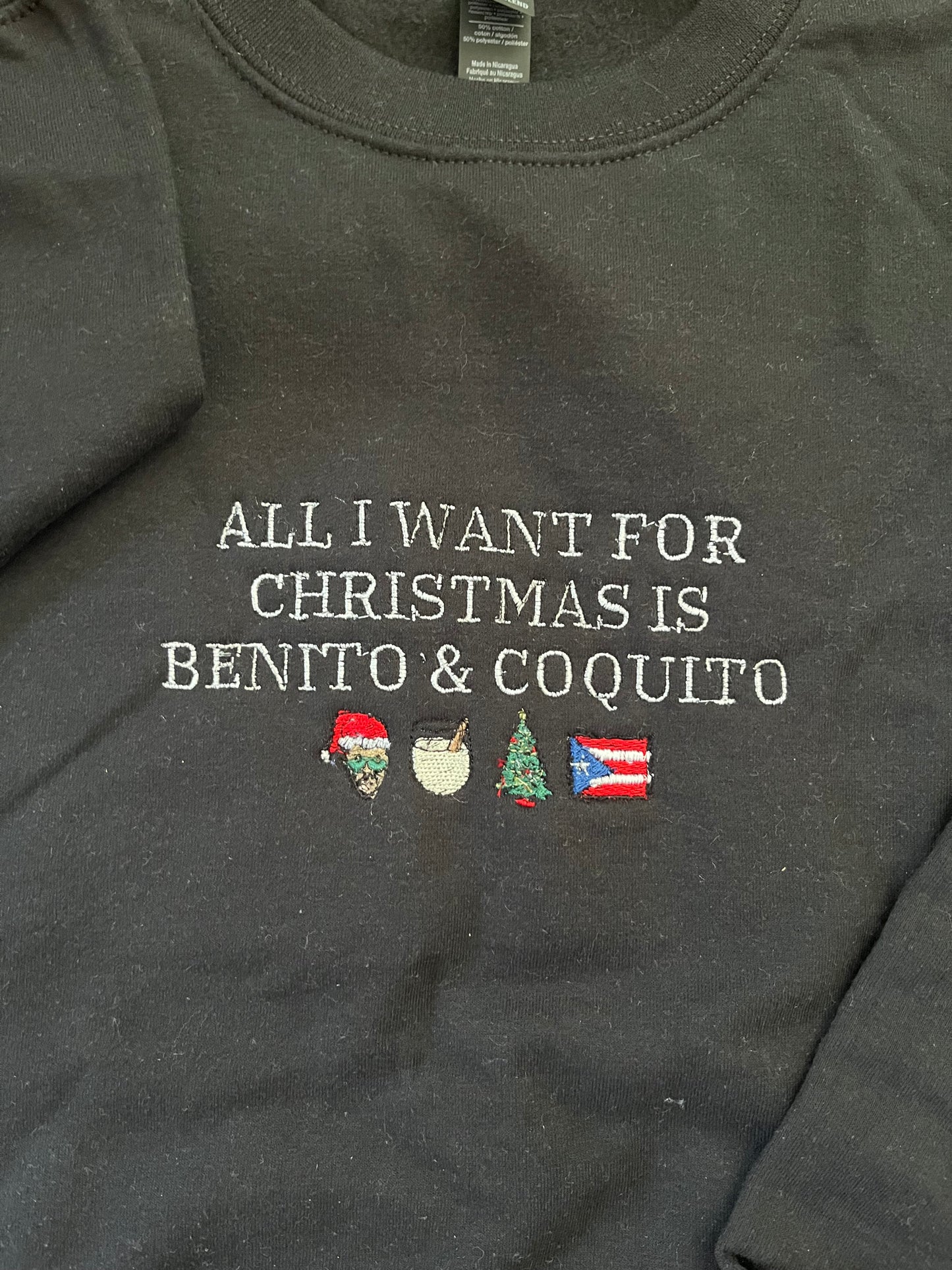 Limited Edition Bad Bunny Embroidered Holiday Crewneck Sweatshirt