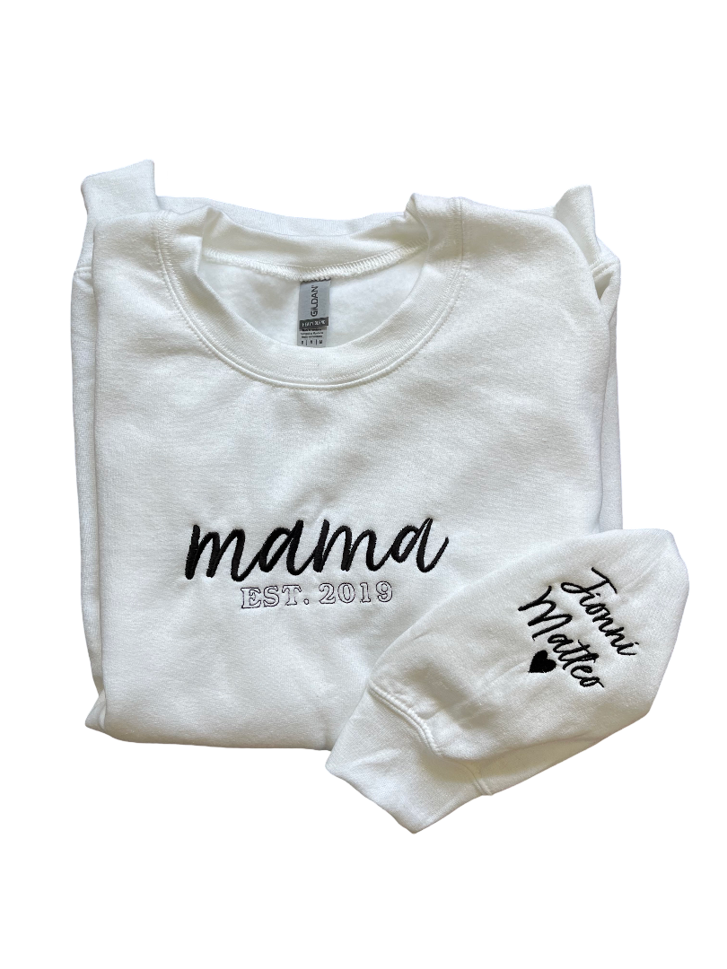 Mama Crewneck w/ Names on Sleeve