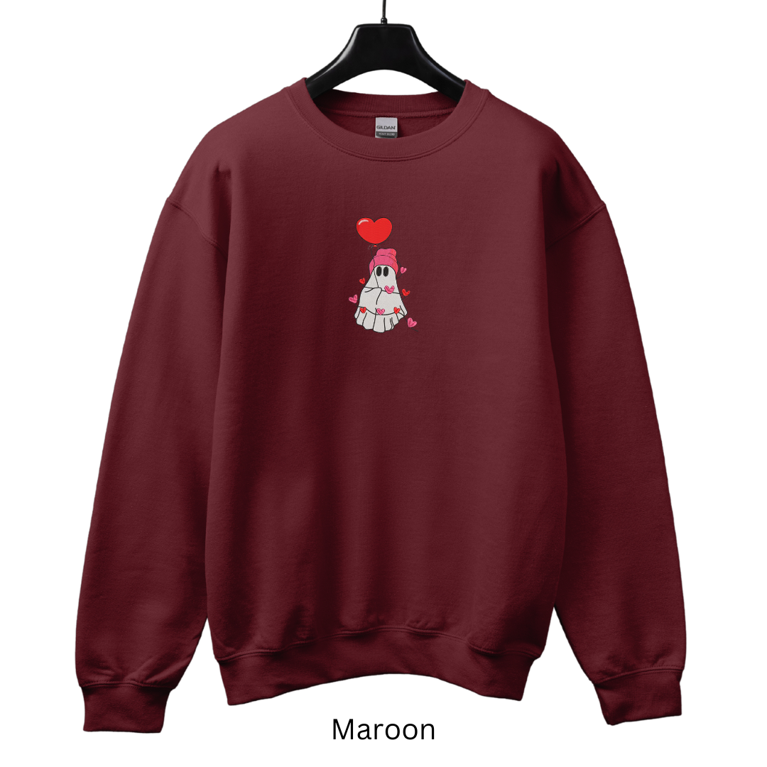 Valentine's Day Ghost Sweater (Crewneck or Hoodie)